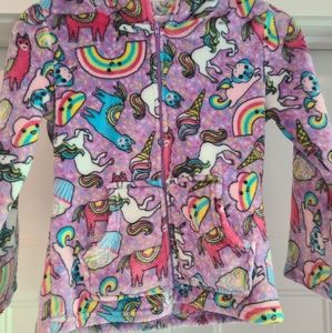 Kids plush lounge zip hoodie